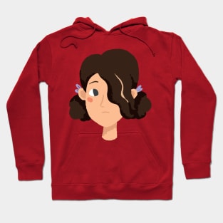 Girl Brown Hair Ponytails Hoodie